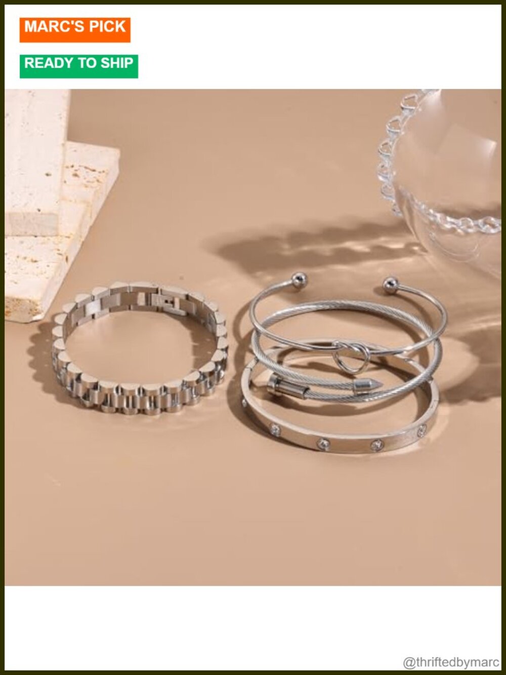 Gold Plated CZ Bangle Bracelet Stackable Tennis Bracelet Gift for Her - Picture 3 of 5